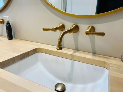 Gold Faucet Installation